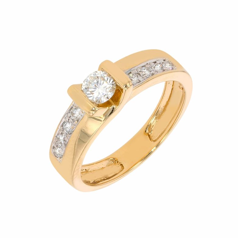 Solitaire diamants 0.42 carat or jaune 4.81g Comme neuf -  reconditionné disponible sur Gemme Les Bijoux
